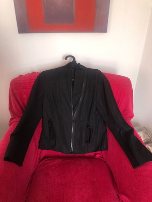 Annette Görtz black wool bomber jacket used