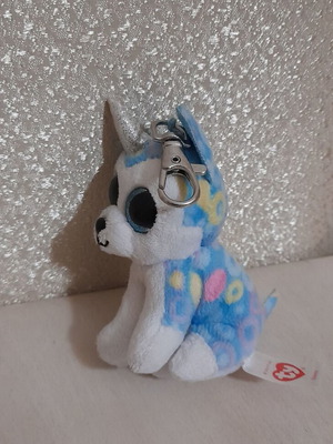 Μπρελόκ Ty Beanie Boos Helena μονόκερος σκυλάκι σαν καινούργιο, άσπρο και μπλε