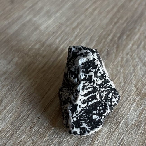 Zebra Stone natural rock with black and white geometric patterns