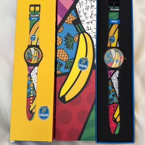 Romero Britto wristwatch new, collectible Chiquita edition