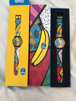Romero Britto wristwatch new, collectible Chiquita edition