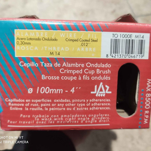 Spanish Crimped Cup Wire Brush M14 100mm New