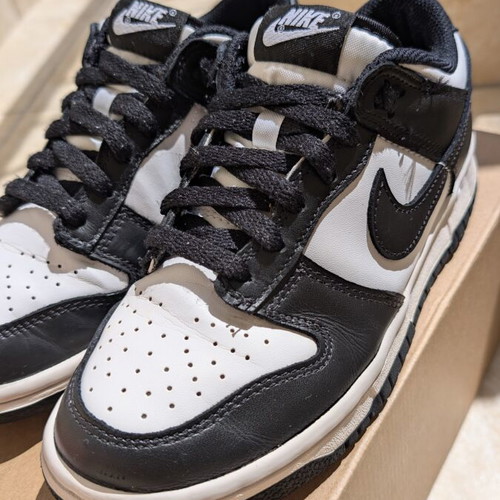 Nike Dunk Low Panda sneakers size 37.5 used, black and white