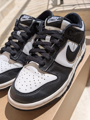 Nike Dunk Low Panda sneakers size 37.5 used, black and white