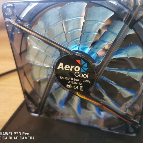 Aerocool 120mm fan used with blue LED, 3pin