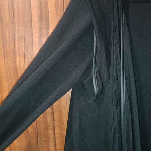 Punk Rave jacket with hood and fringes like new, black
