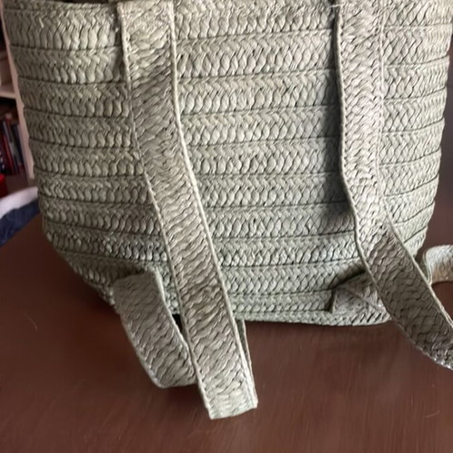 Musitsa Straw Backpack like new, khaki green