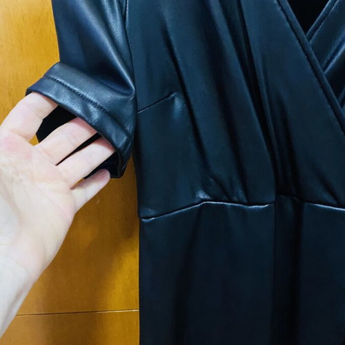Leather dress new, black, size L