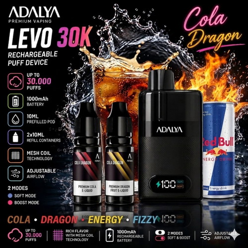 Adalya Levo 30K Cola Dragon new premium vape device