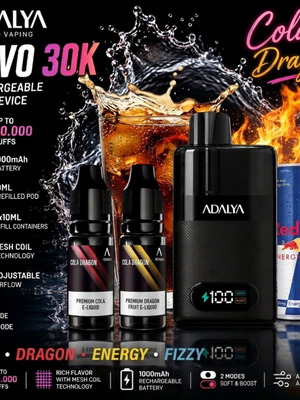 Adalya Levo 30K Cola Dragon ново премиум вейп устройство