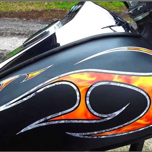 Tribal vinyl decals for motorcycles new, red and black