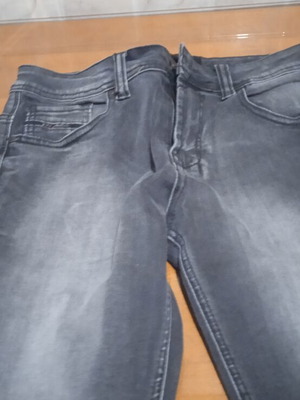 Men's denim bermuda shorts used, black, size W28