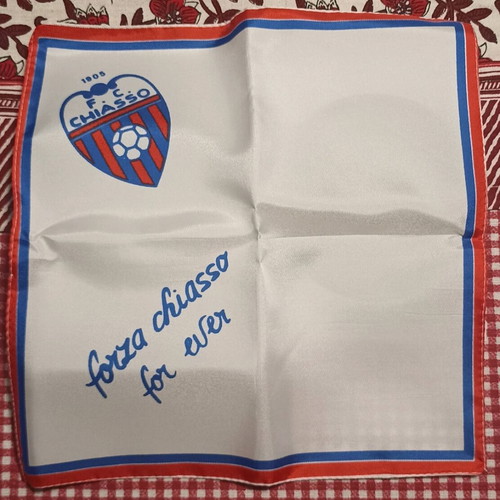 F.C. Chiasso Switzerland memorabilia new, scarf and bronze plate