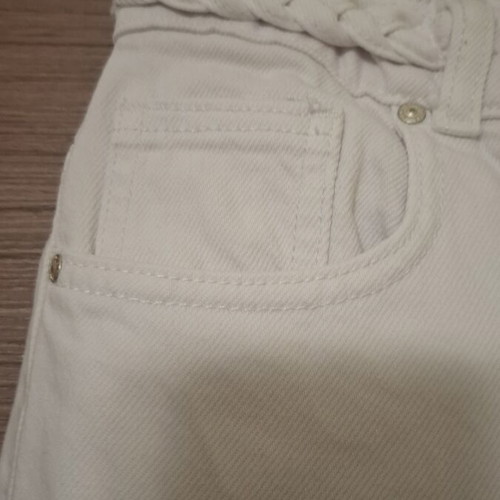 Mango girls' white jeans like new with adjustable waist