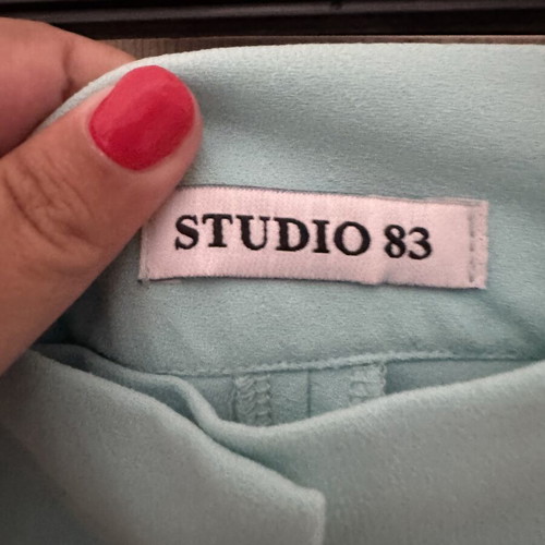 Studio 83 suit turquoise, like new, jacket M pants large