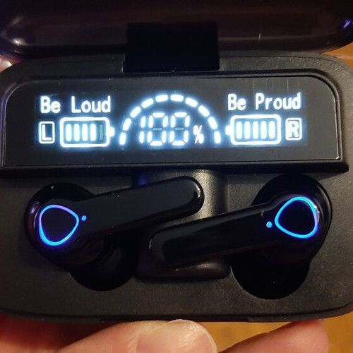 Wireless Bluetooth Earbuds with Built-in Display and Flashlight new