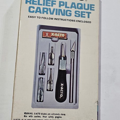 X-ACTO Relief Plaque Carving Set No.5101 vintage, like new