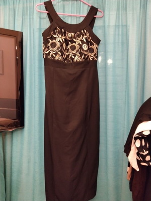 Maxi μαύρη τουαλέτα φόρεμα σαν καινούργιο