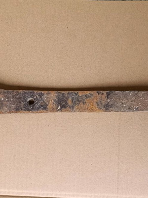 Large handmade door latch used for securing doors