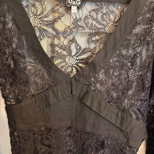 Dolce&Gabbana Women's Lace Blouse like new, 44IT, black
