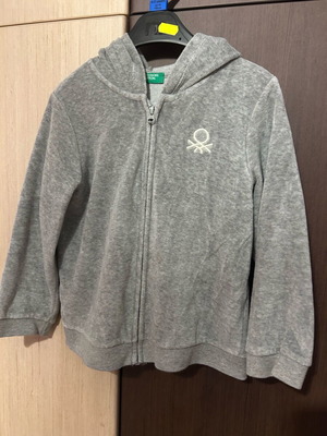 Benetton cardigan like new, gray, size 104 cm for 4 years old