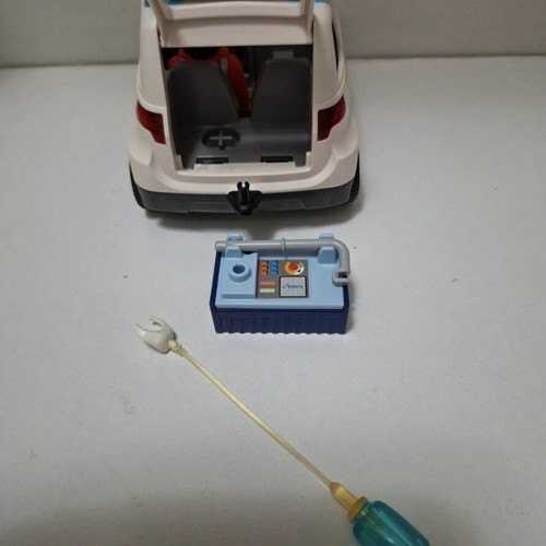 Playmobil Hospital Emergency Helicopter and City Action Emergency Vehicle like new