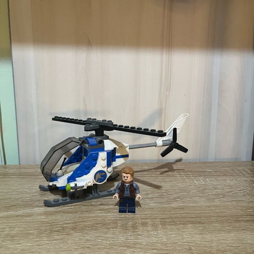 Lego Jurassic helicopter with one figure like new