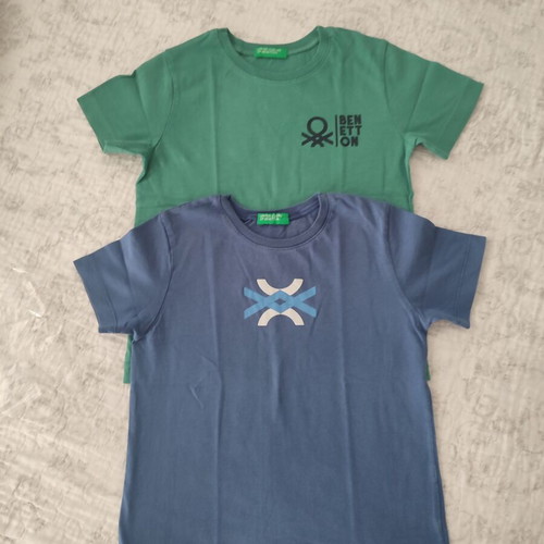 Benetton kids set with two t-shirts and soft shorts for 4 years old
