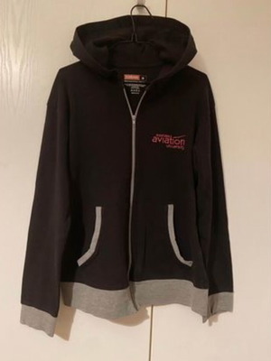 Emirates Aviation Black and Gray Hoodie Jacket M Like New
