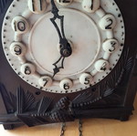 Vintage cuckoo clock used with pinecone weights