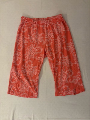 Orange paisley print capri pants like new