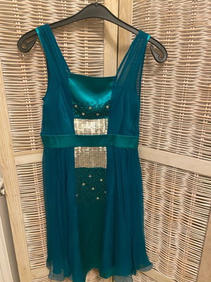 Traffic People dress emerald green like new, size S