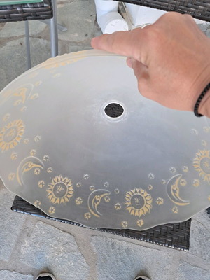 Glass ceiling light shade used, suitable for children's room