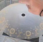 Glass ceiling light shade used, suitable for children's room
