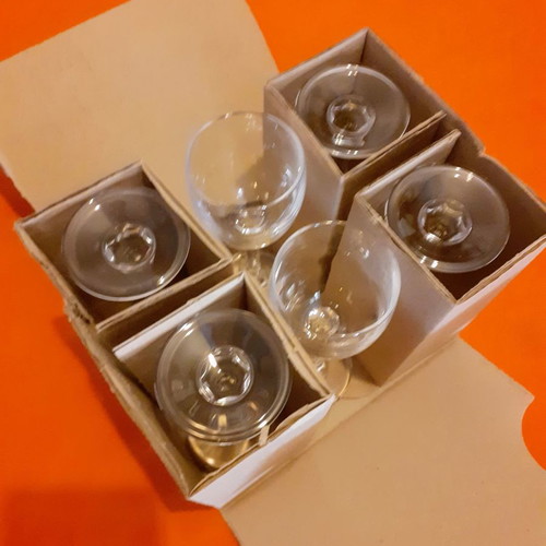 RCR crystal liqueur shot glasses for ouzo new