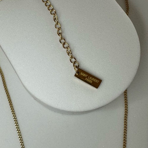 YSL necklace gold plated 18K new stainless steel