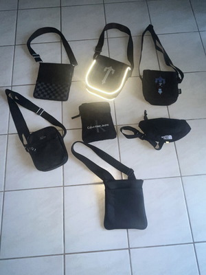 Black and purple bags, assorted styles