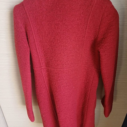 Ysatsis Red Vintage Wool Coat Medium Used, Fitted Style