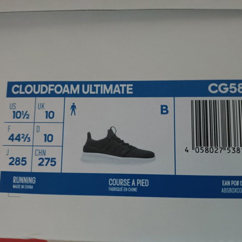 Adidas Cloudfoam Ultimate used shoes size 44.5