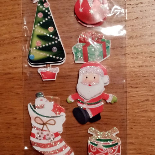 Christmas sticker packs new, 4 pieces