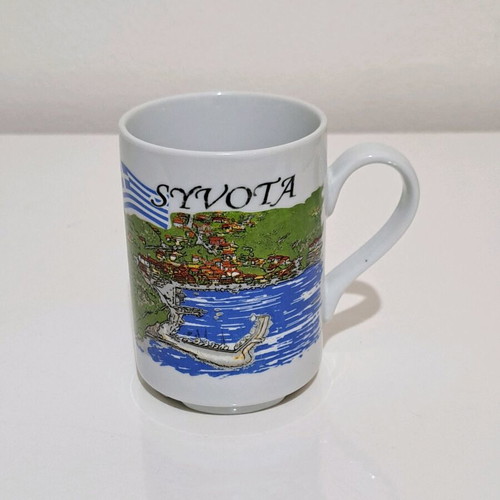 Syvota mug and ashtray used, porcelain