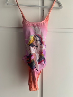 Pretty Me Swimwear Unicorn one-piece swimsuit like new, pink, size S