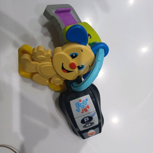 Fisher Price baby toy used with soft teething part