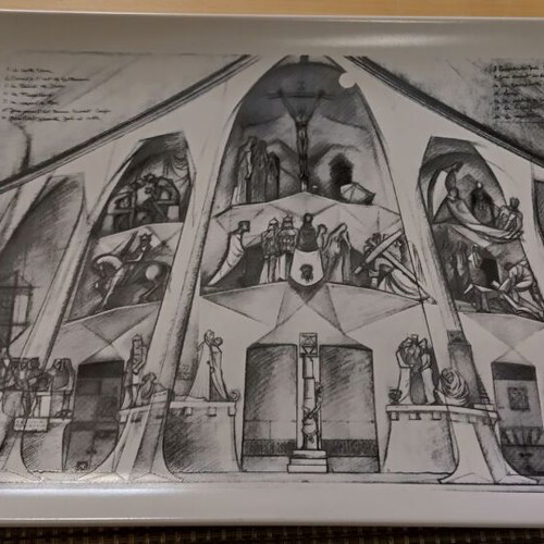 Sagrada Familia decorative plate like new with silkscreen print