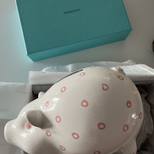 Tiffany & Co. porcelain piggy bank, new, set of 2