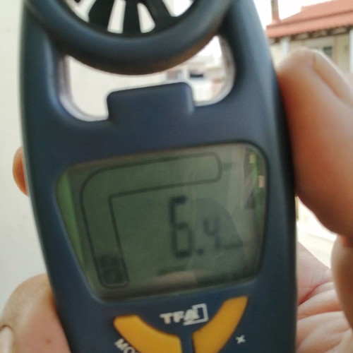 TFA anemometer used with temperature display