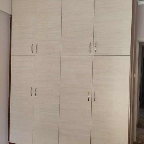 Wardrobe doors like new, set of 8 pieces with dark brown side panel