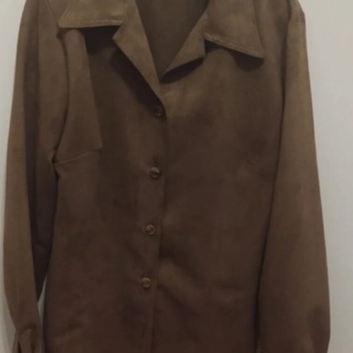 Shirt with shoulder pads like new, brown, size S-M