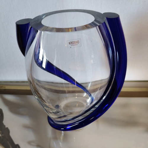 Krosno Glasswork decorative vases set of 2, new, glass