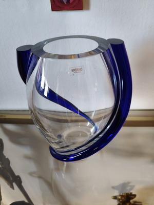 Krosno Glasswork decorative vases set of 2, new, glass